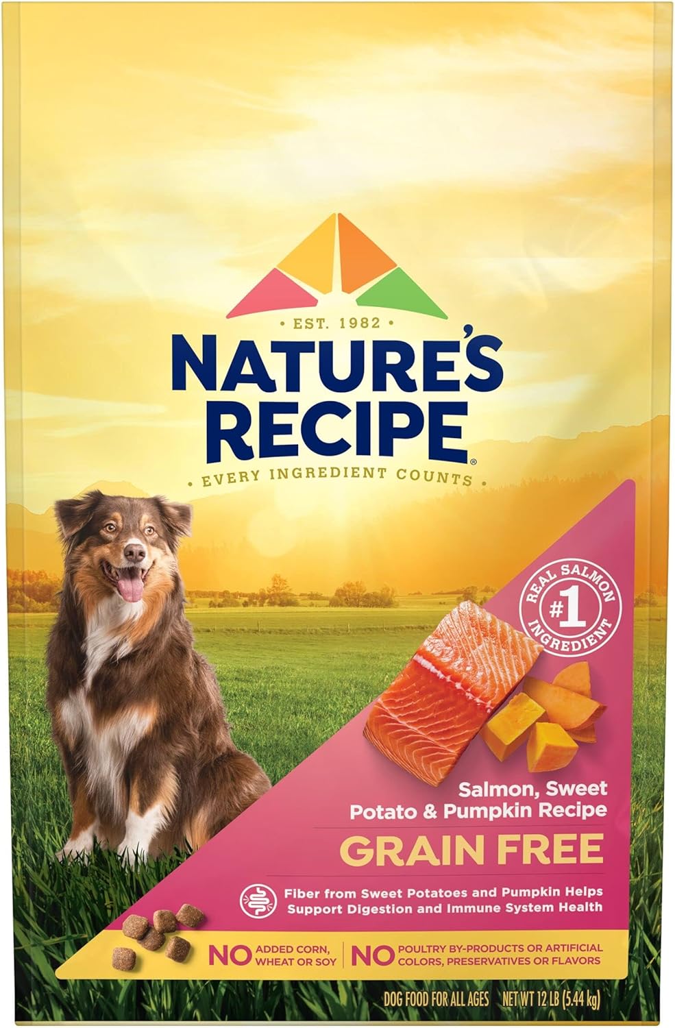 Nature’s Recipe Grain Free Dry Dog Food, Salmon, Sweet Potato & Pumpkin Recipe, 12 lb. Bag Nature’s Recipe Grain Free Dry Dog Food, Salmon, Sweet Potato & Pumpkin Recipe, 12 lb. Bag
