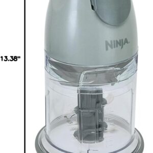 ninja qb900b master prep food processor blender with 48 oz pitcher & 16 oz chopping bowl, perfect for frozen blending & chopping, 400 watts, dishwasher safe, countertop, grey