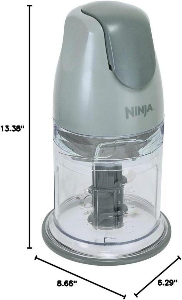 ninja qb900b master prep food processor blender with 48 oz pitcher & 16 oz chopping bowl, perfect for frozen blending & chopping, 400 watts, dishwasher safe, countertop, grey