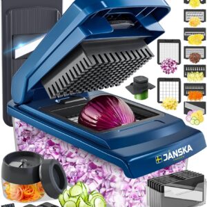 UltraChop All-in-One Vegetable Chopper, Veggie Food Chopper with Container, Spiralizer, Mandoline Slicer Dicer, Onion Mincer, French Fry And Salad Cutter, Home Essentials & Kitchen Gadgets