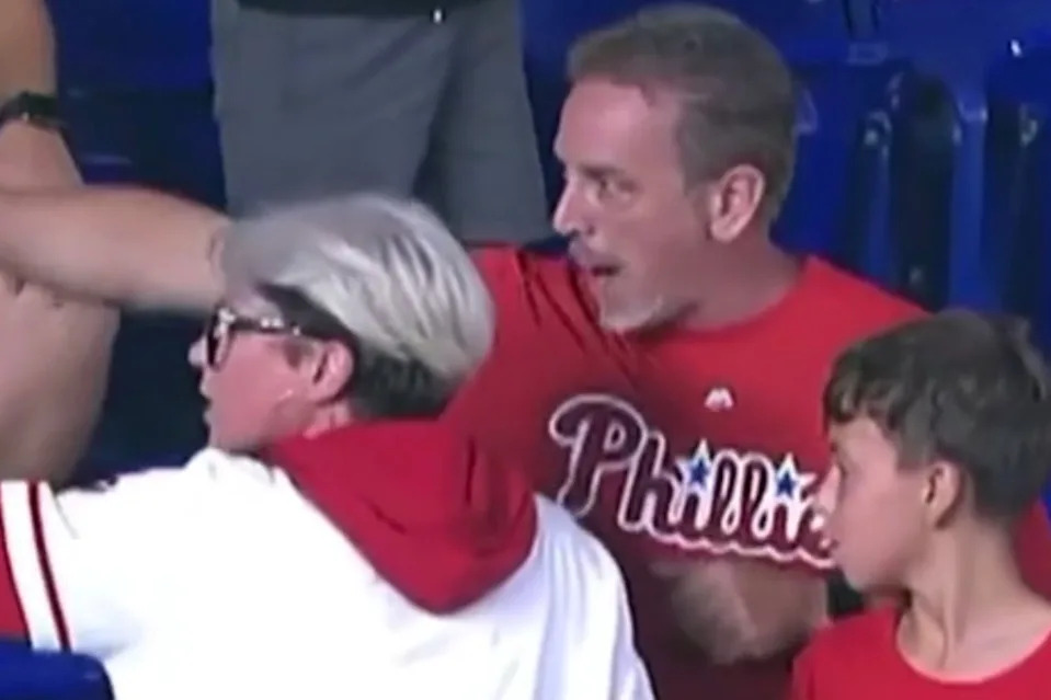 The woman allegedly claimed the ball landed in one of her seats. NBC Sports