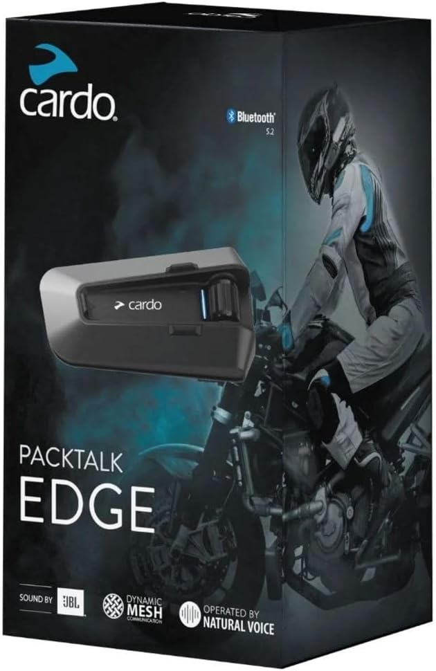 Cardo PACKTALK Edge Motorcycle Bluetooth Communication System Headset Intercom – Dual Pack Cardo PACKTALK Edge Motorcycle Bluetooth Communication System Headset Intercom – Dual Pack