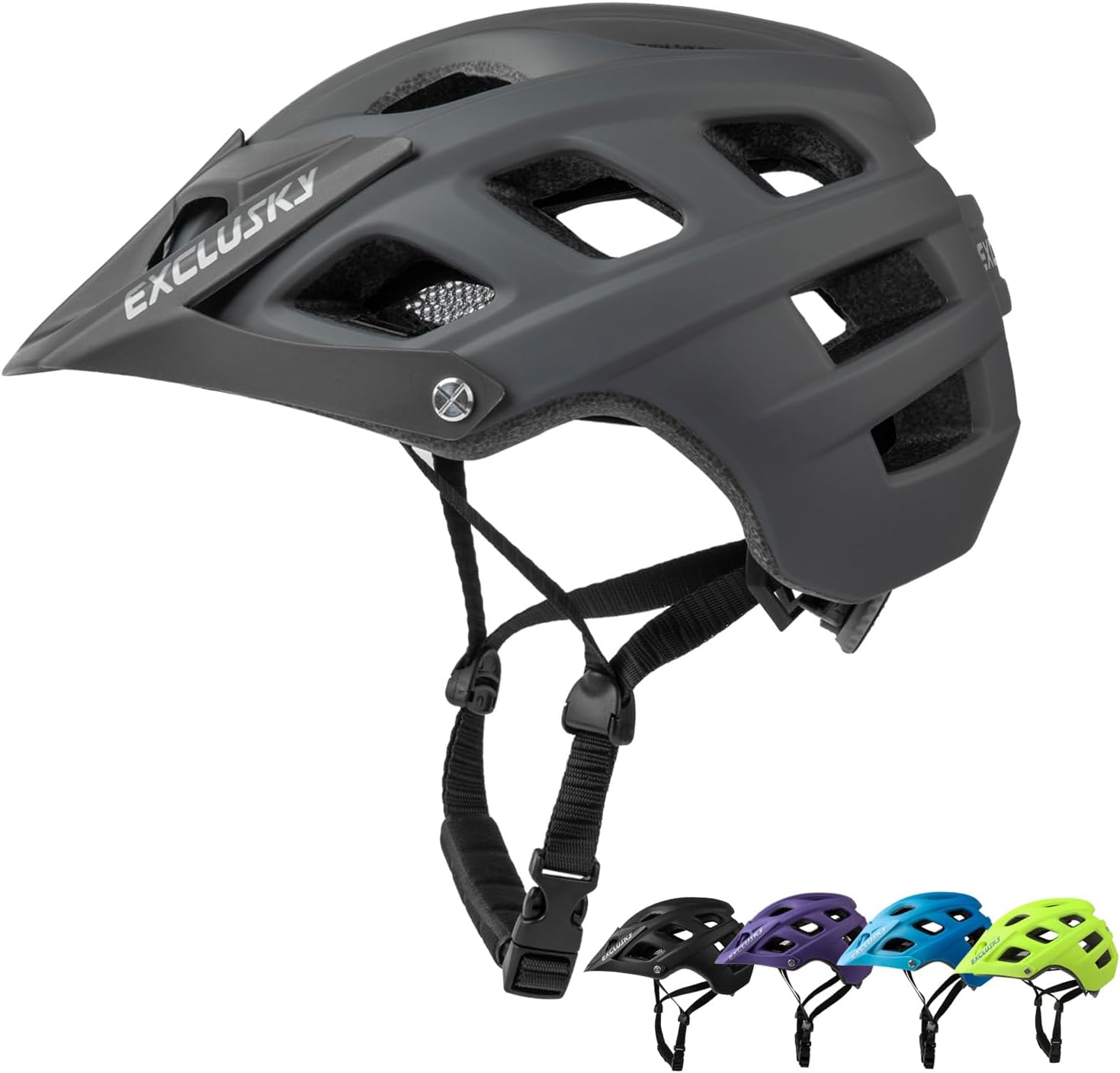 Exclusky Bike Helmet Mountain Bike Helmet for Adults Lightweight MTB Cycling Helmet for Men Women Adjustable Bicycle Helmet with Visor Exclusky Bike Helmet Mountain Bike Helmet for Adults Lightweight MTB Cycling Helmet for Men Women Adjustable Bicycle Helmet with Visor