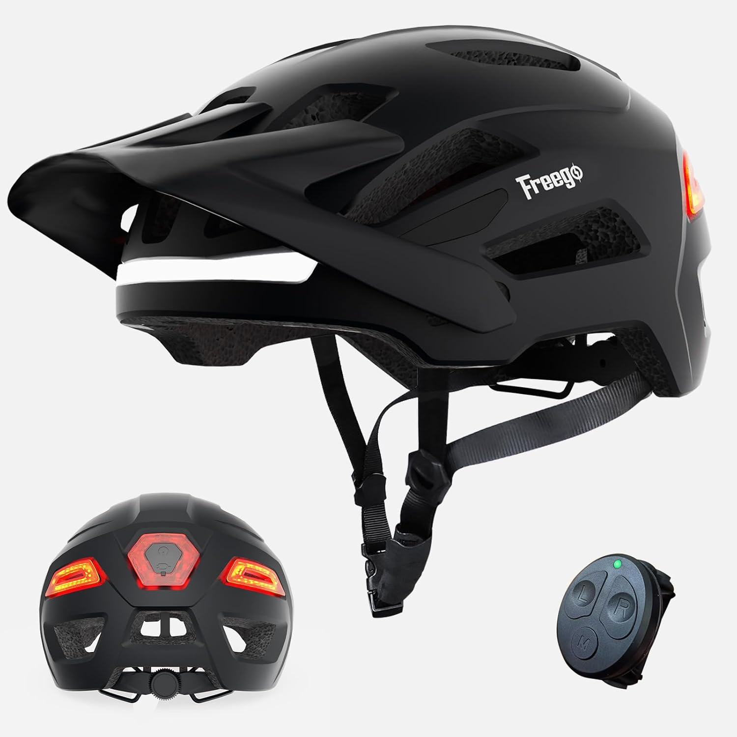 Bike Helmet, Smart Bike Helmets, Front and Rear LED Turn Signals Remote Control, Cycling Helmet for Adults Men and Women