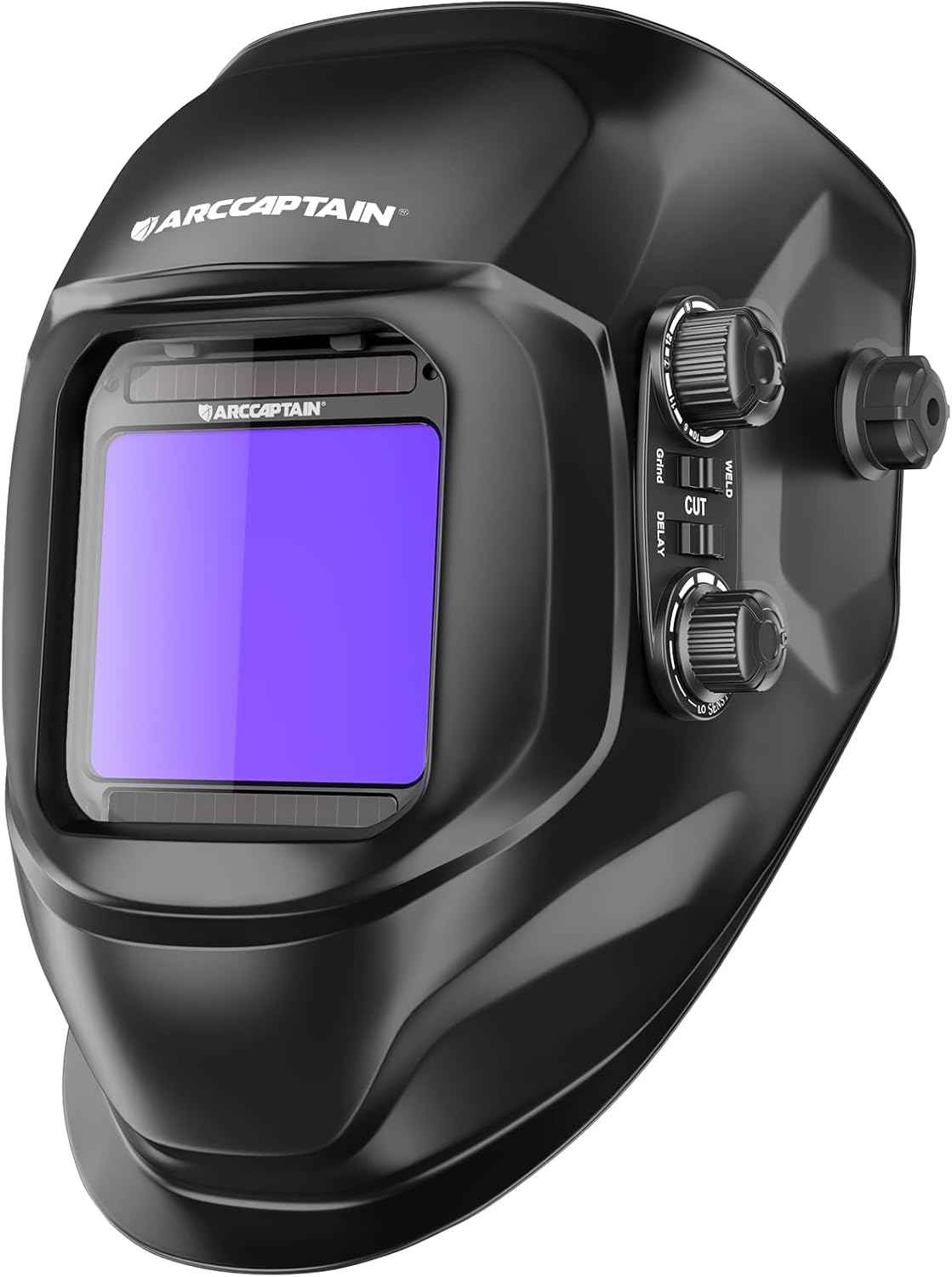 ARCCAPTAIN Welding Helmet Auto Darkening, 3.94″X3.66″ Large Viewing Screen True Color Welding Hood with 4 Arc Sensor Solar Powered, Wide Shade 4-5/5-9/9-13 for ARC TIG MIG Welding Helmets for Men