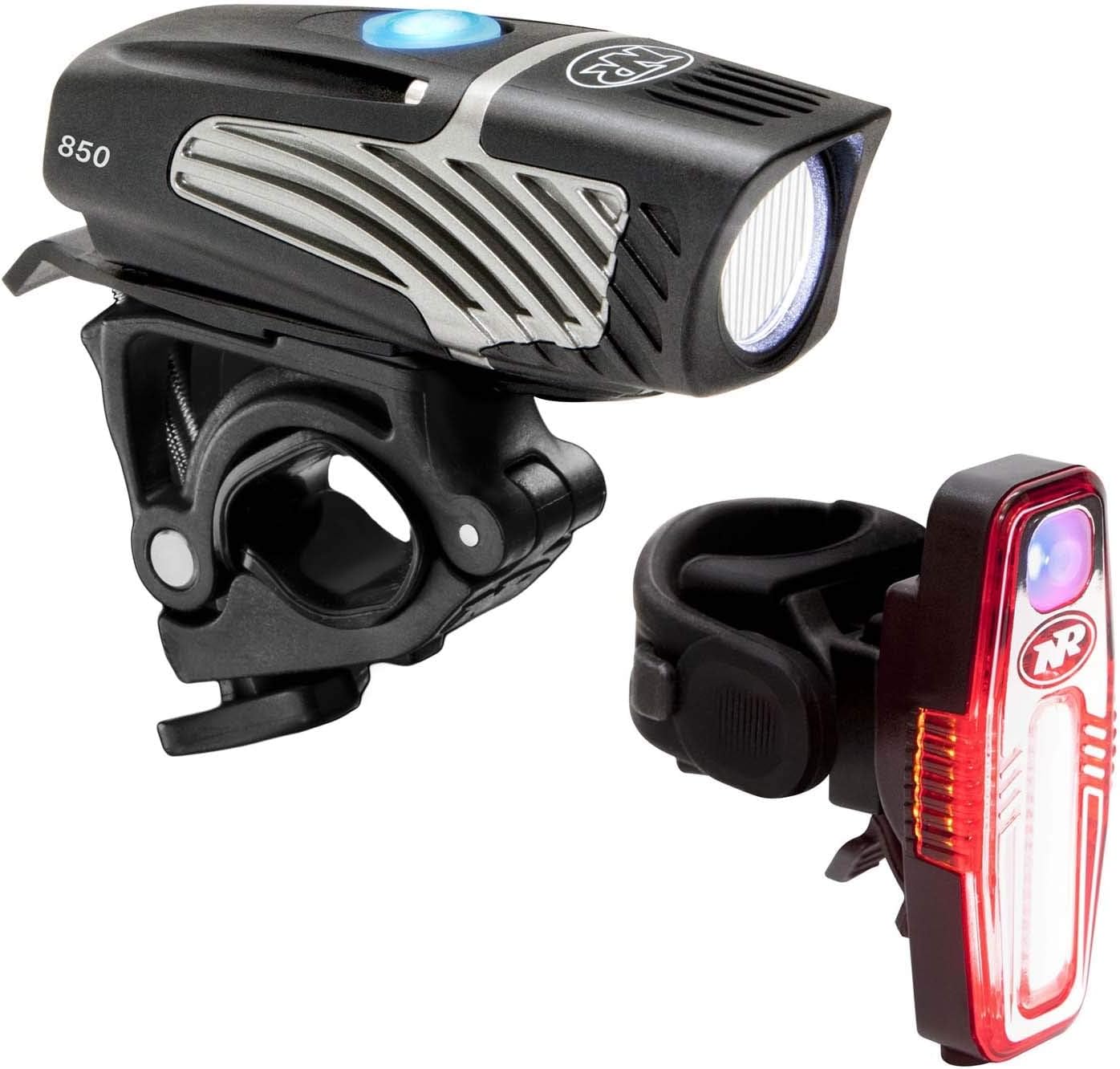 NiteRider Lumina Micro 850 Front Bike Light Sabre 80 Rear Bike Light Combo Pack- LED USB Rechargeable Bicycle Headlight Water Resistant Mountain Road City Commuting Cycling Safety Flashlight, Black NiteRider Lumina Micro 850 Front Bike Light Sabre 80 Rear Bike Light Combo Pack- LED USB Rechargeable Bicycle Headlight Water Resistant Mountain Road City Commuting Cycling Safety Flashlight, Black