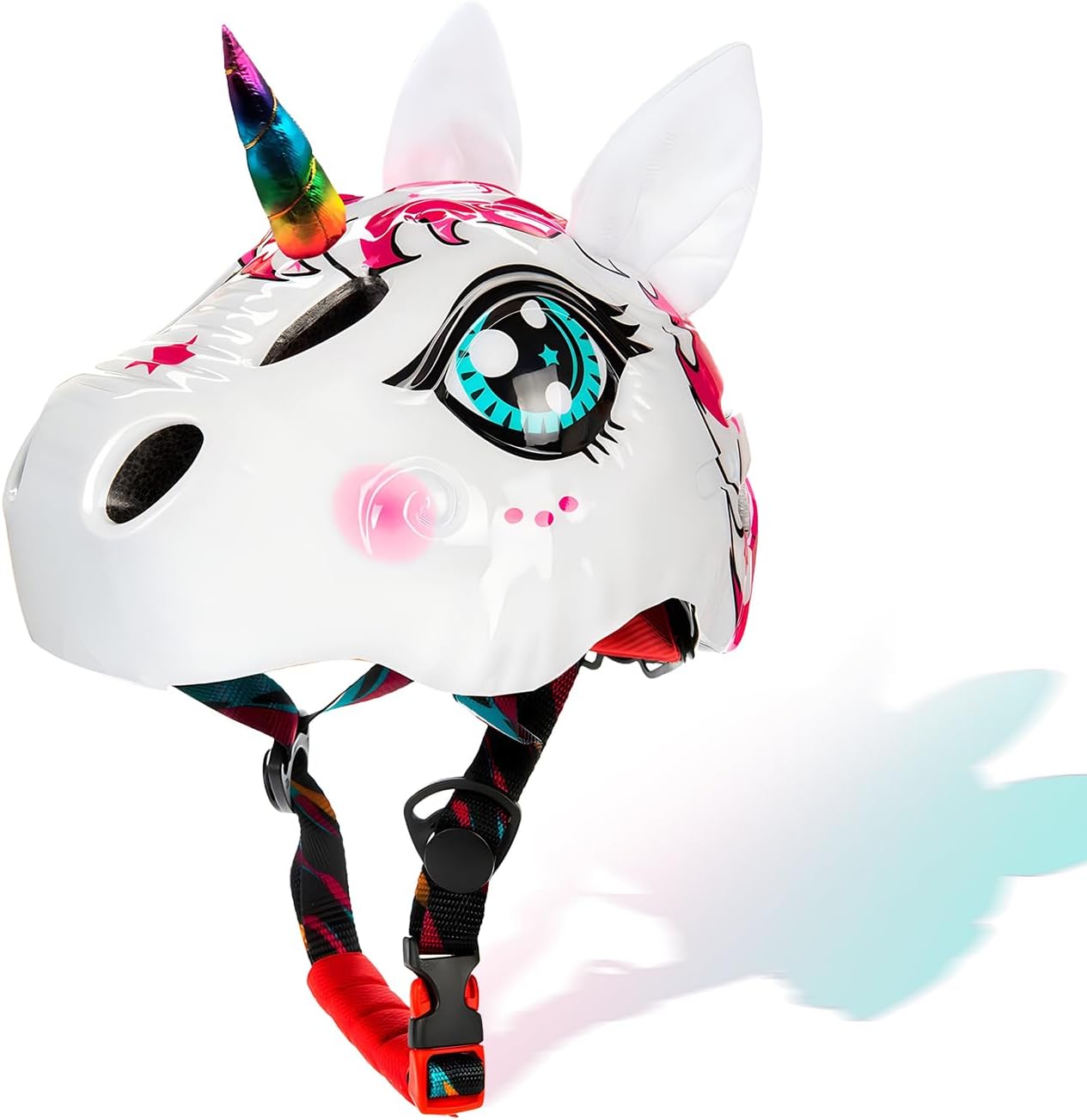 Unicorn Helmet for Toddler and Kid 3D Unicorn CPSC Safety Certified Approximately 2-6 Years Easily Adjuastable,Skateboard Skating Scooter Helmet with Rear Light Toddler Gift Christmas