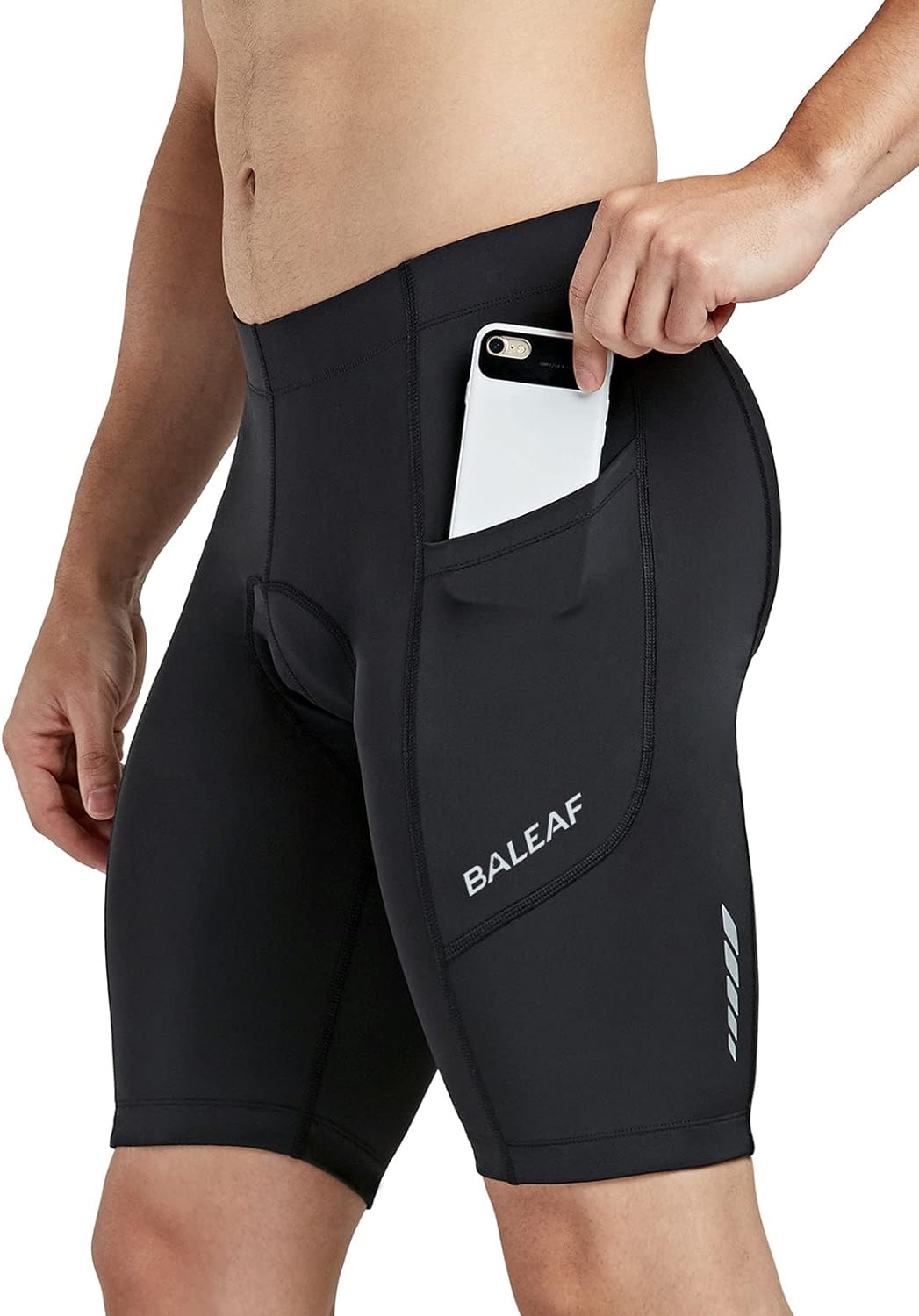 baleaf Men’s Padded Bike Shorts Cycling Road Biking Riding Bicycle Cycle Wear Pockets UPF 50+ MTB Accessories Tights