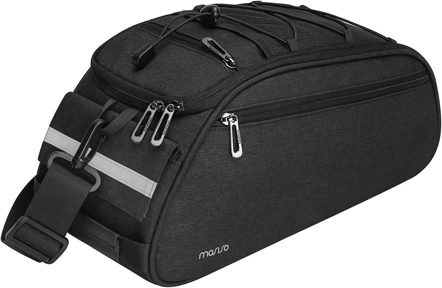 MOSISO Bike Rack Bag, Waterproof Bicycle Trunk Pannier Rear Seat Pouch Cycling Bike Carrier Backseat Storage Luggage Saddle Shoulder Bag
