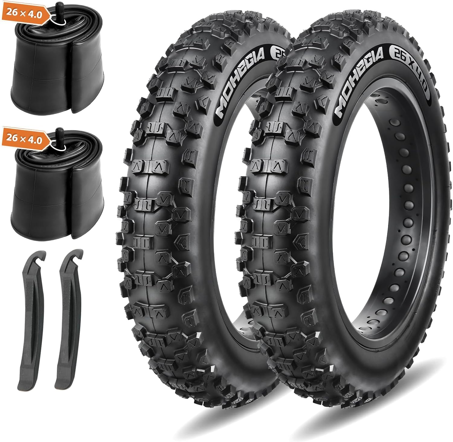 MOHEGIA Ebike Fat Tire: 20×4.0/26×4.0 Inch E-Bike Mountain Bicycle Tire Replacement,High-Performance Puncture-Resistant and All-Terrain Folding Electric MTB Tire with Offroad or Trail Riding