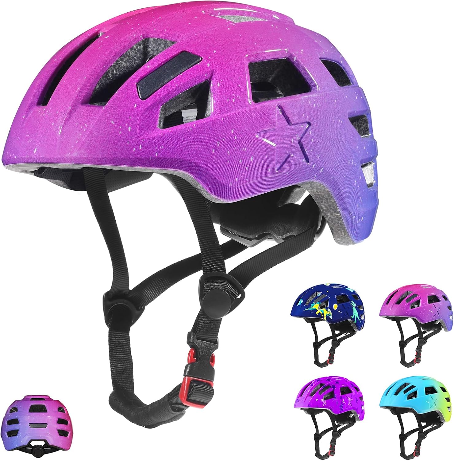 Zacro Kids Bike Helmet for Boys and Girls – from Toddler to Youth Ages 2-5/5-8/8-14 Years Old, Adjustable Multi-Sport Bicycle Skateboard Roller Skating Scooter Balance Bike Helmets for Children Safety