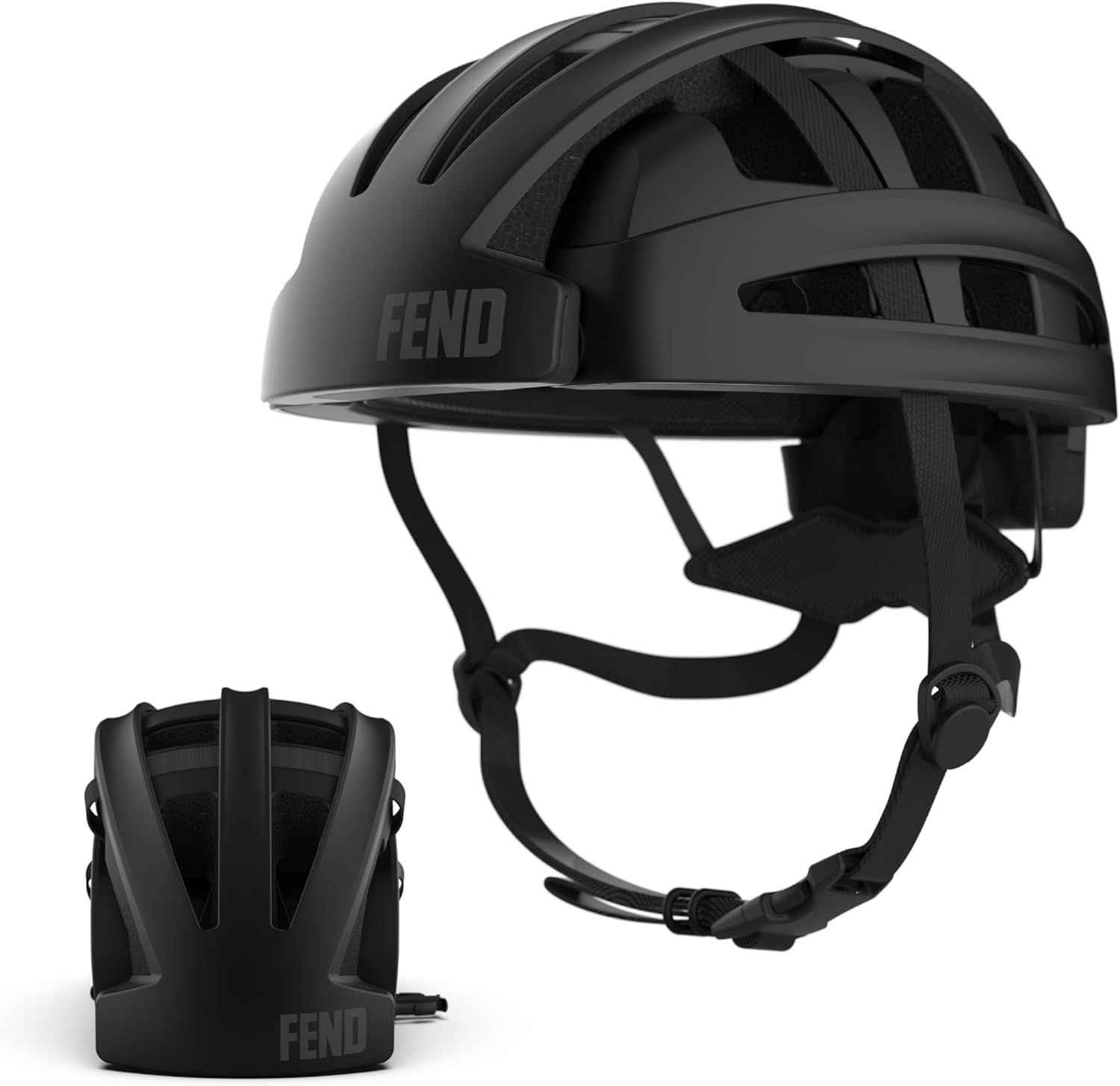 FEND One Foldable Bike Helmet – Adult Mens and Womens Bike Helmet – Collapsible by 50% of Original Size – Safety Certified for Bicycle Road Bike Scooter Cycling Commuter Helmet