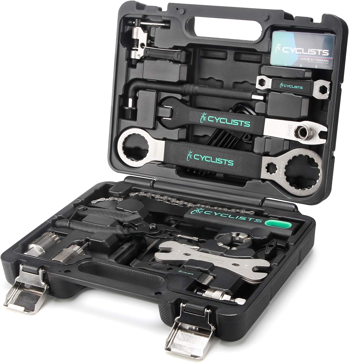 23 Piece Bike Tool Kit – Bicycle Repair Tool Box Compatible – Mountain/Road Bike Maintenance Tool Set with Storage Case