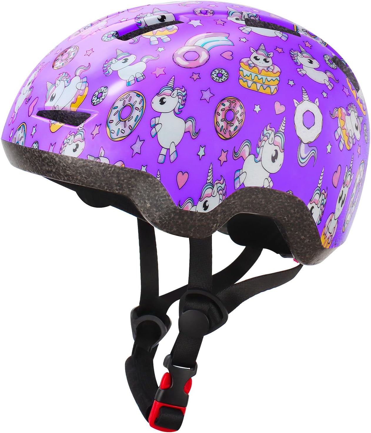 Kids Bike Helmet for Ages 3-8, Toddler Helmet for Boys Girls with Unicorn Print, Adjustable Lightweight Helmet for Cycling Scooter Skateboard