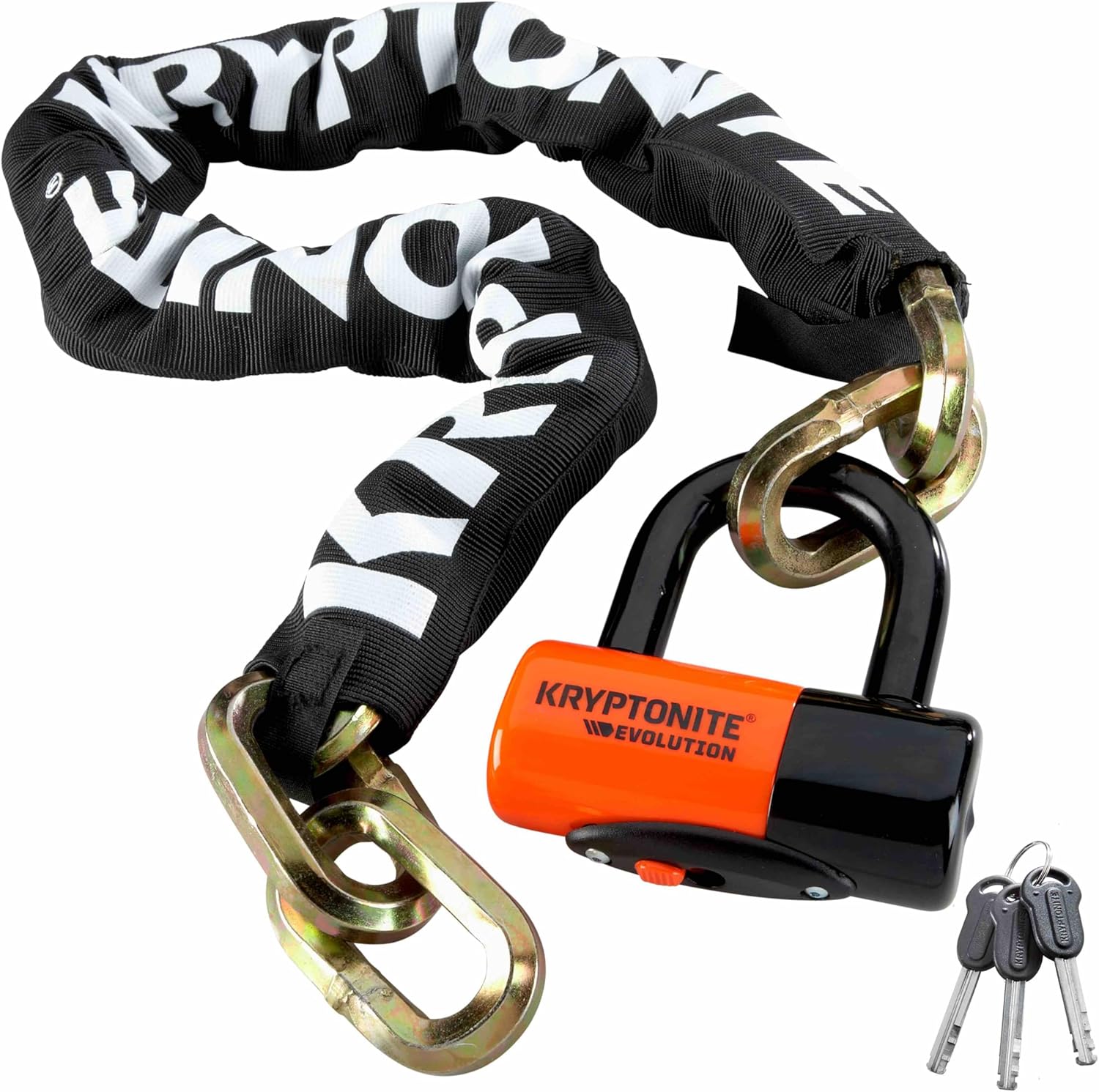 Kryptonite New York 1210 Bike Chain Lock, 3.25 Feet Long Heavy Duty Anti-Theft Sold Secure Gold Bicycle Chain Lock with Evolution Disc Lock and Keys for Ultimate Security E-Bike, Motorcycle, Scooter Kryptonite New York 1210 Bike Chain Lock, 3.25 Feet Long Heavy Duty Anti-Theft Sold Secure Gold Bicycle Chain Lock with Evolution Disc Lock and Keys for Ultimate Security E-Bike, Motorcycle, Scooter