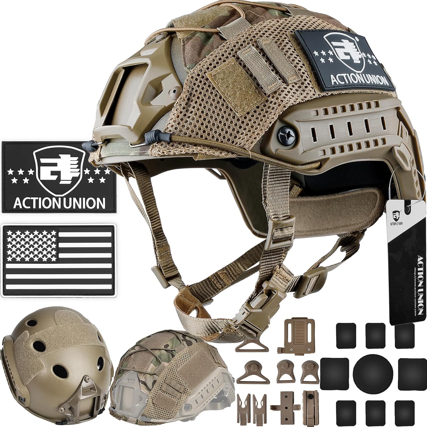 ACTIONUNION Airsoft Helmet Set PJ Type Tactical Paintball Helmet