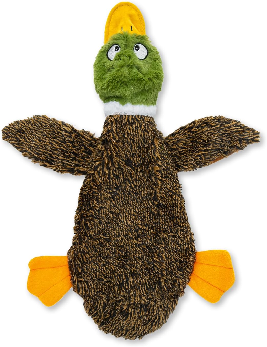 Best Pet Supplies 2-in-1 Stuffless Squeaky Dog Toys with Soft, Durable Fabric for Small, Medium, and Large Pets, No Stuffing for Indoor Play, Supports Active Biting and Play – 1Wild Duck, Small