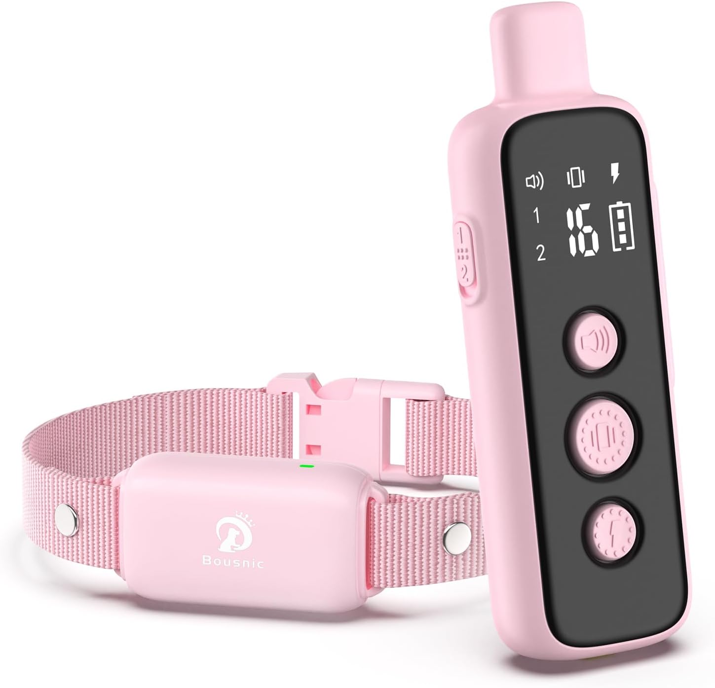 Bousnic Shock Collar for Dogs – Waterproof Rechargeable Dog Electric Training Collar with Remote for Small Medium Large Dogs with Beep, Vibration, Safe Shock Modes (8-120 Lbs)