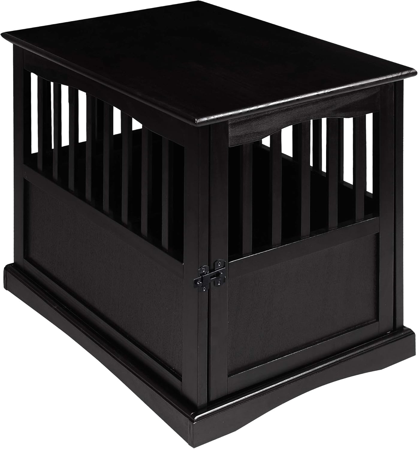 Casual Home Wooden Indoor Dog Crate House Kennel End Table Night Stand Furniture with Lockable Latch for Small to Medium Pets, Black