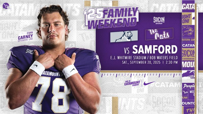 Catamount Football Hosts Samford on Family Weekend