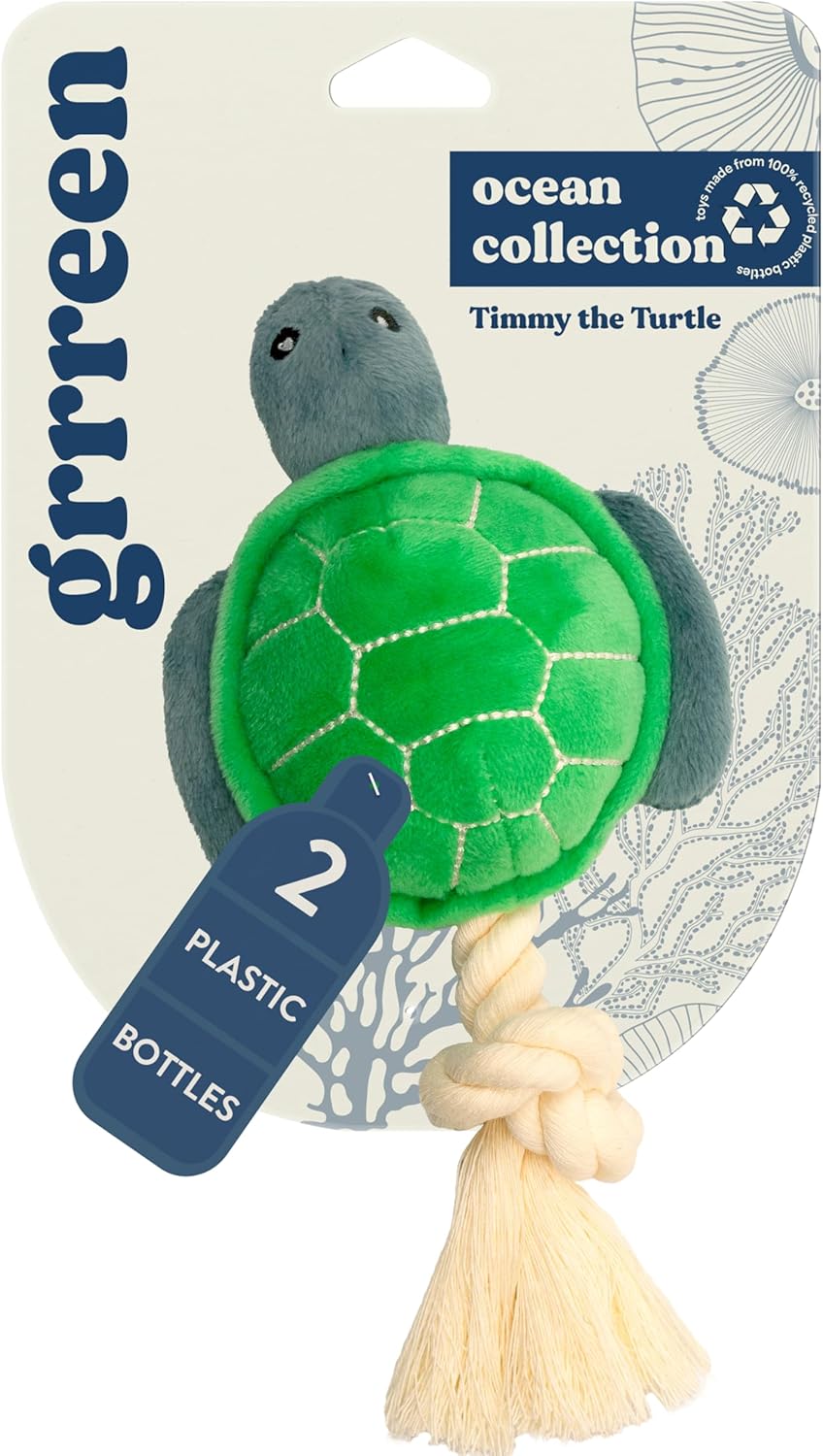Dog Toys | Plush Toy Turtle Stuffed Animal for Dogs | Medium Eco Friendly Toy – Easy to Clean and Made from Non Toxic Materials