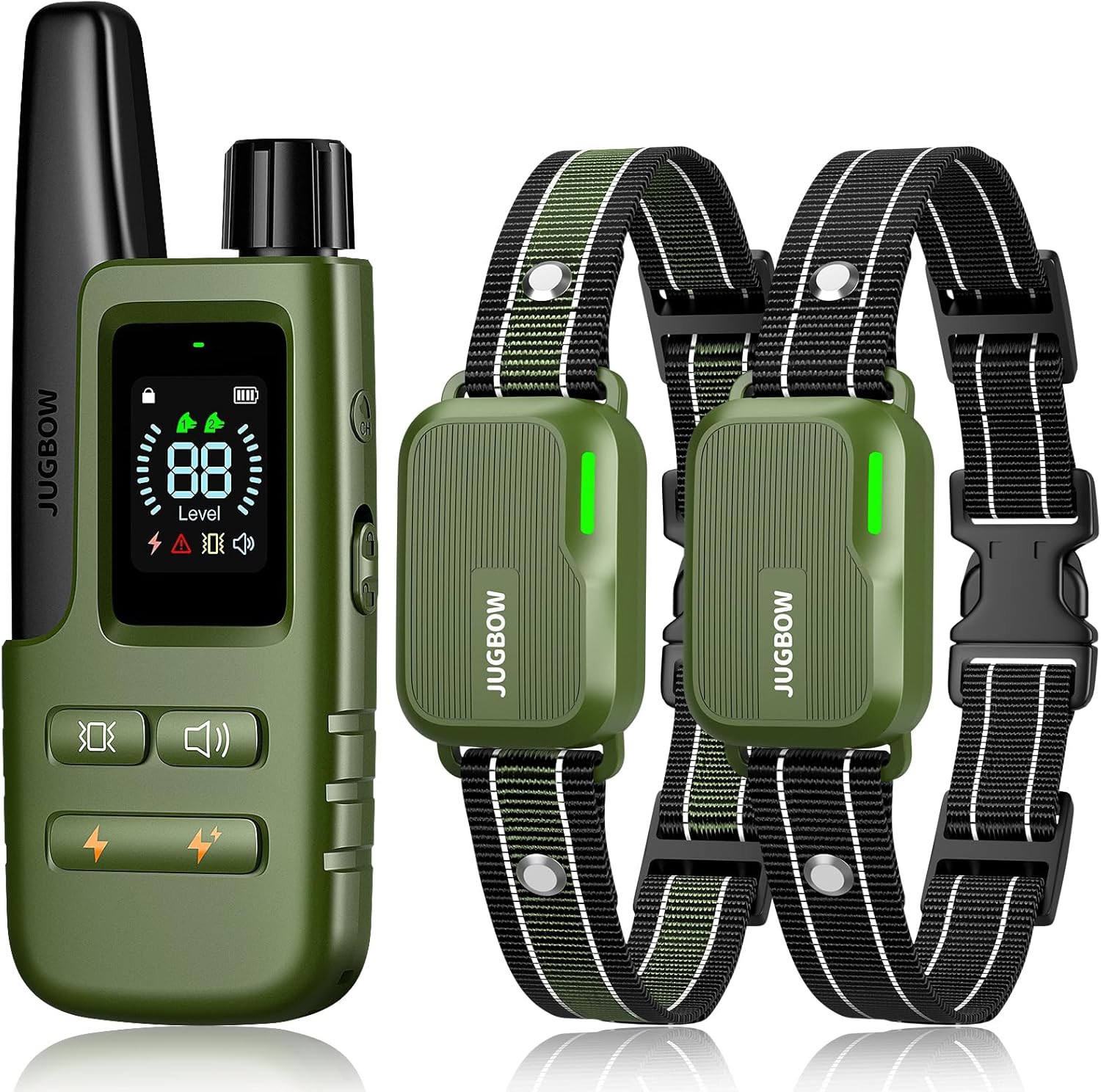 Jugbow Dog Shock Collar 2 Dogs (10-120Lbs) – 4200FT Dog Training Collar with Remote IPX7 Waterproof Electric Collar with 4 Training Modes, Security Lock, Rechargeable e-Collar for All Breeds, Sizes
