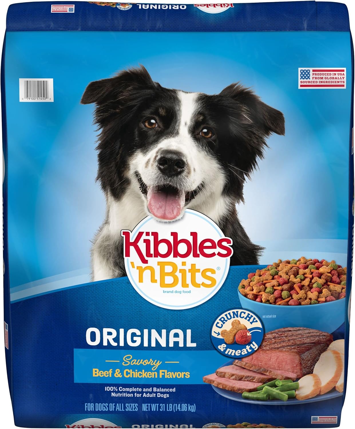 Kibbles ‘n Bits Original Savory Beef & Chicken Flavor Dry Dog Food, 31 Pound Bag Kibbles ‘n Bits Original Savory Beef & Chicken Flavor Dry Dog Food, 31 Pound Bag