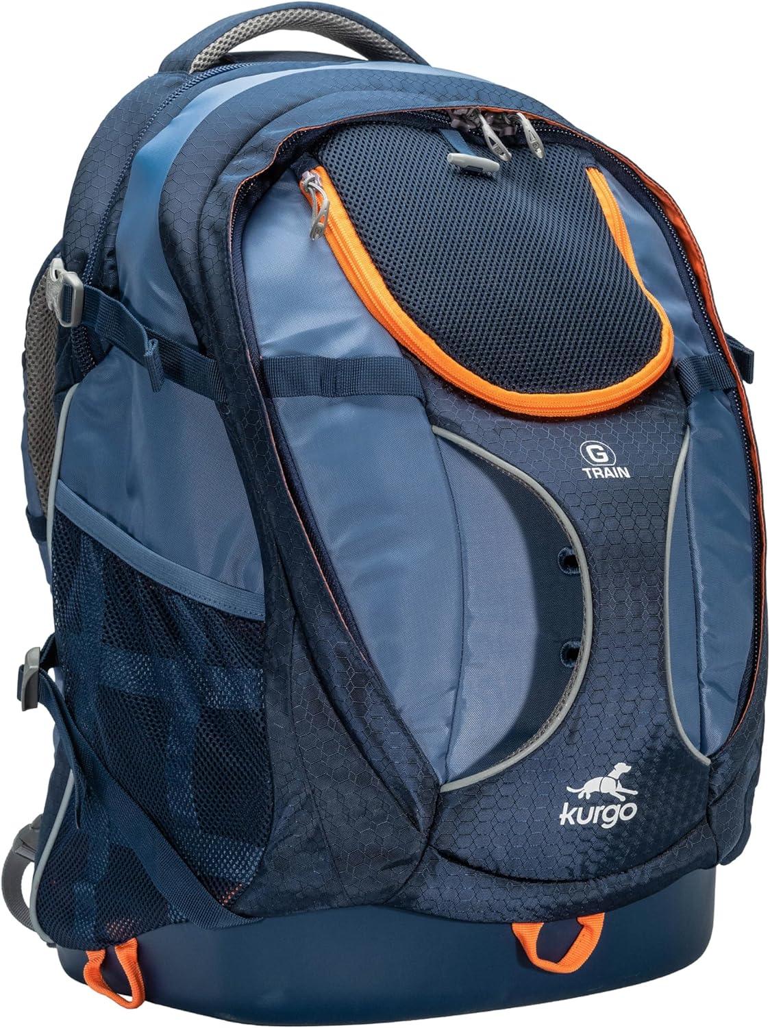 Kurgo G-Train Dog Carrier Backpack – Comfortable Travel Bag for Pets Up to 25 lbs – Waterproof Bottom – Multi-Compartment Pack – Dog Hiking Gear – Rugged Adventure Backpack – Navy Blue