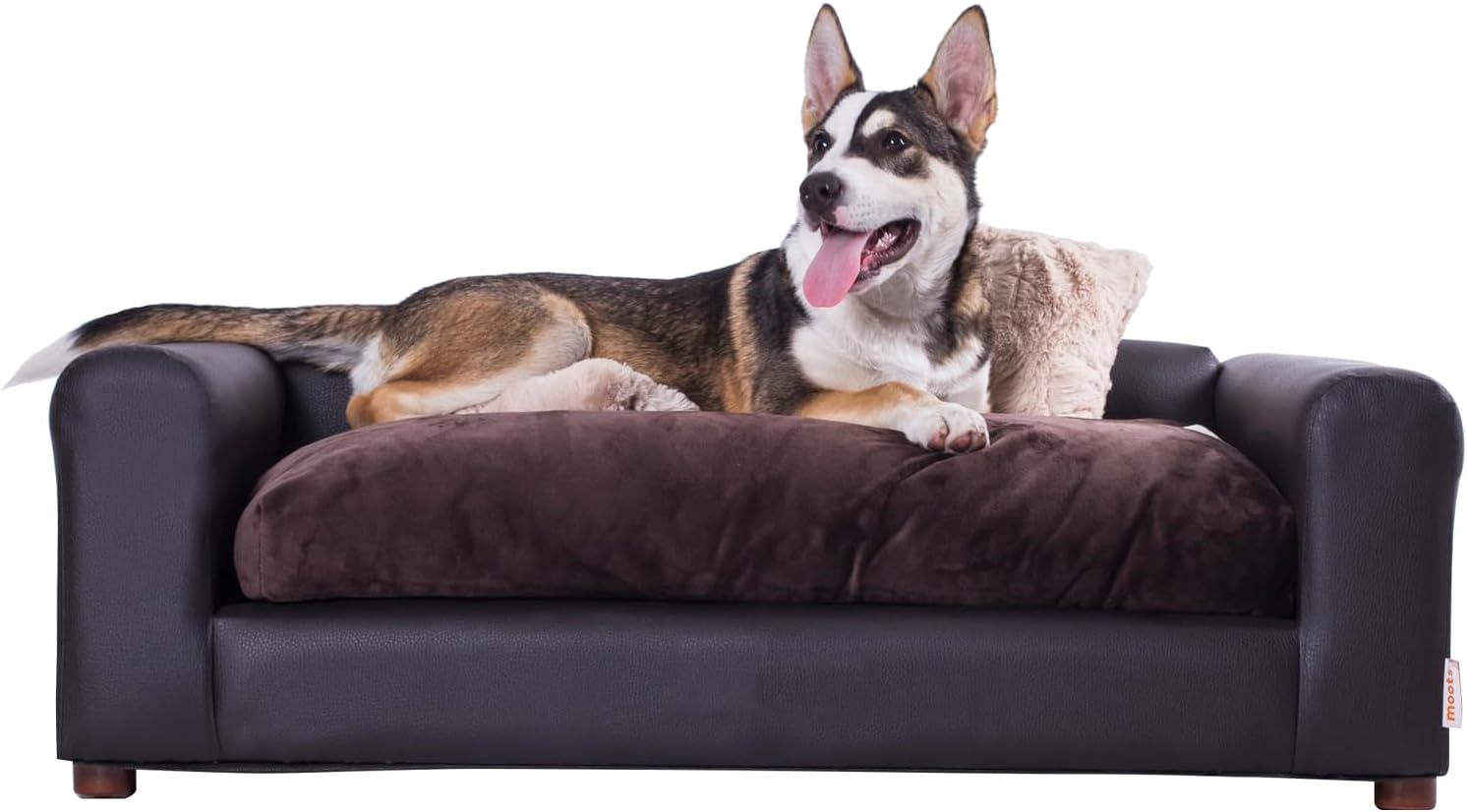 Moots Premium Leatherette Pets Sofa, Espresso, Medium/Large Moots Premium Leatherette Pets Sofa, Espresso, Medium/Large