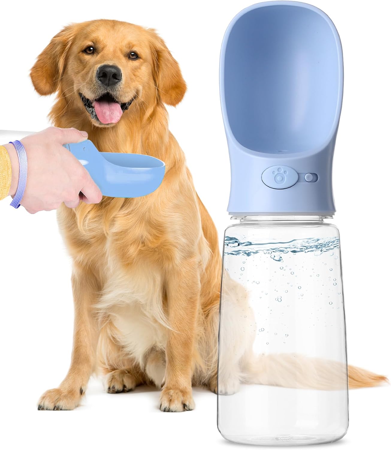 Mr. Pen Portable Dog Water Bottle – 19oz, Blue, Travel & Dispenser for Dogs, Not Dishwasher Safe