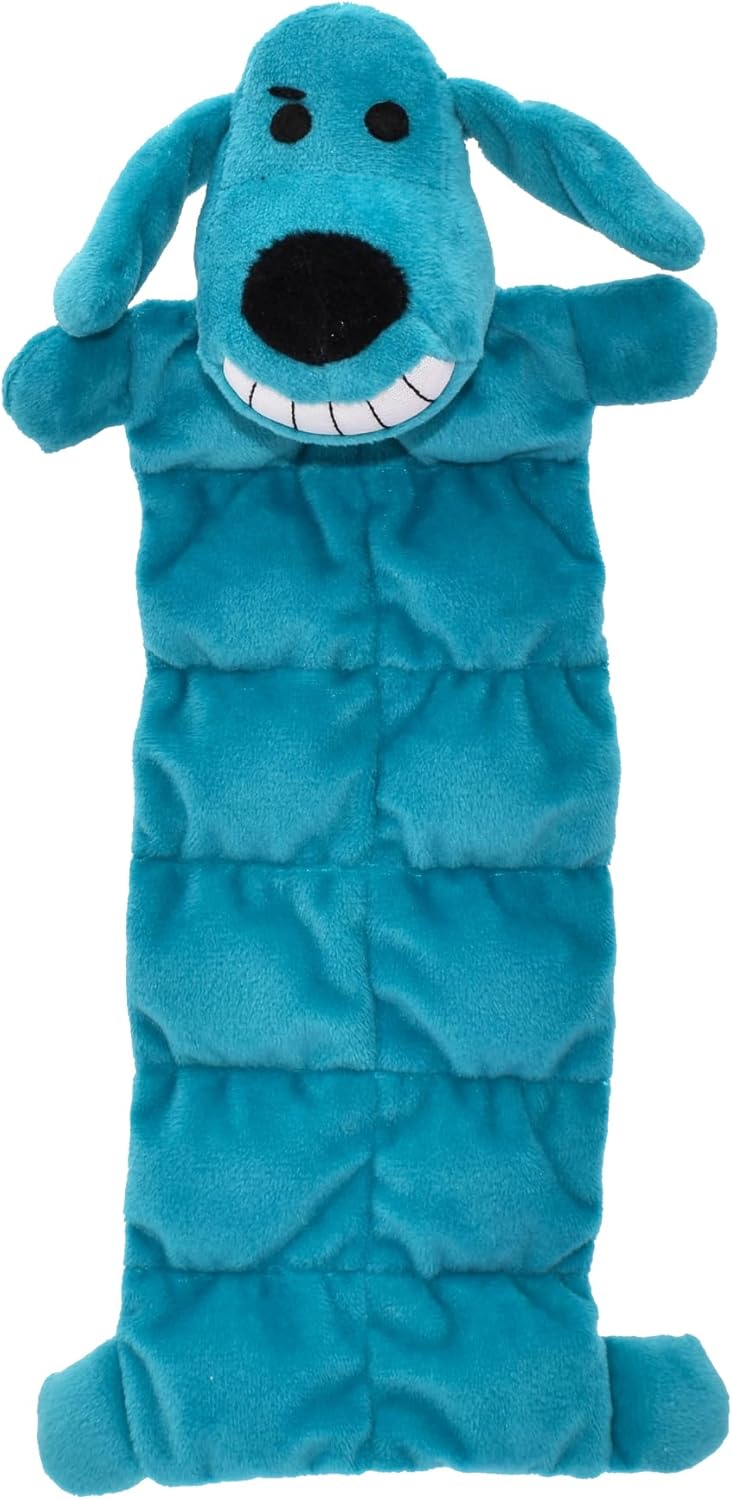 Multipet Original Loofa Dog Plush Toy Mat – Squeaky Toys for All Dogs – Extra Soft Plush – Stuffed Animal Dog Toys for Playing (1 Count, 12”, Random Color Surprise)