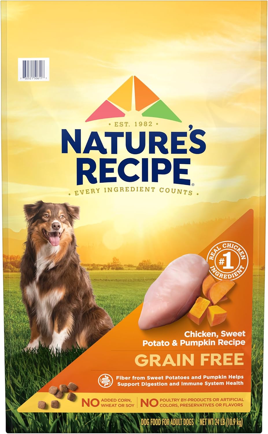 Nature’s Recipe Grain Free Chicken, Sweet Potato & Pumpkin Recipe Dry Dog Food, 24 lb. Bag Nature’s Recipe Grain Free Chicken, Sweet Potato & Pumpkin Recipe Dry Dog Food, 24 lb. Bag