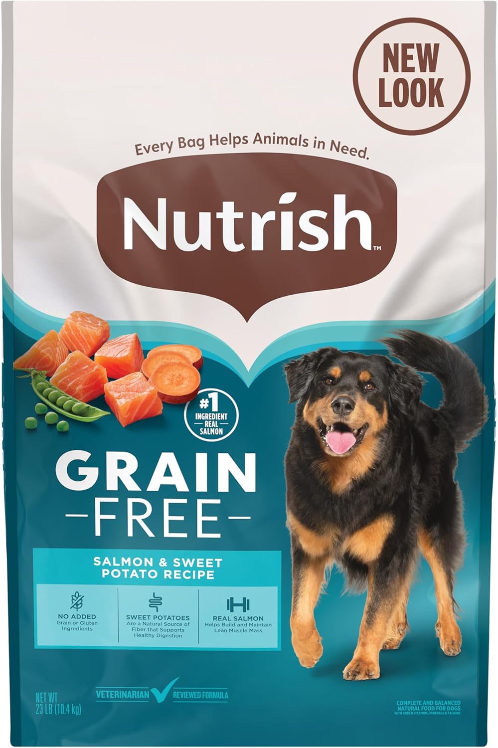 Nutrish Grain Free Dry Dog Food, Salmon & Sweet Potato Recipe, 23 lb. Bag (Rachael Ray) Nutrish Grain Free Dry Dog Food, Salmon & Sweet Potato Recipe, 23 lb. Bag (Rachael Ray)