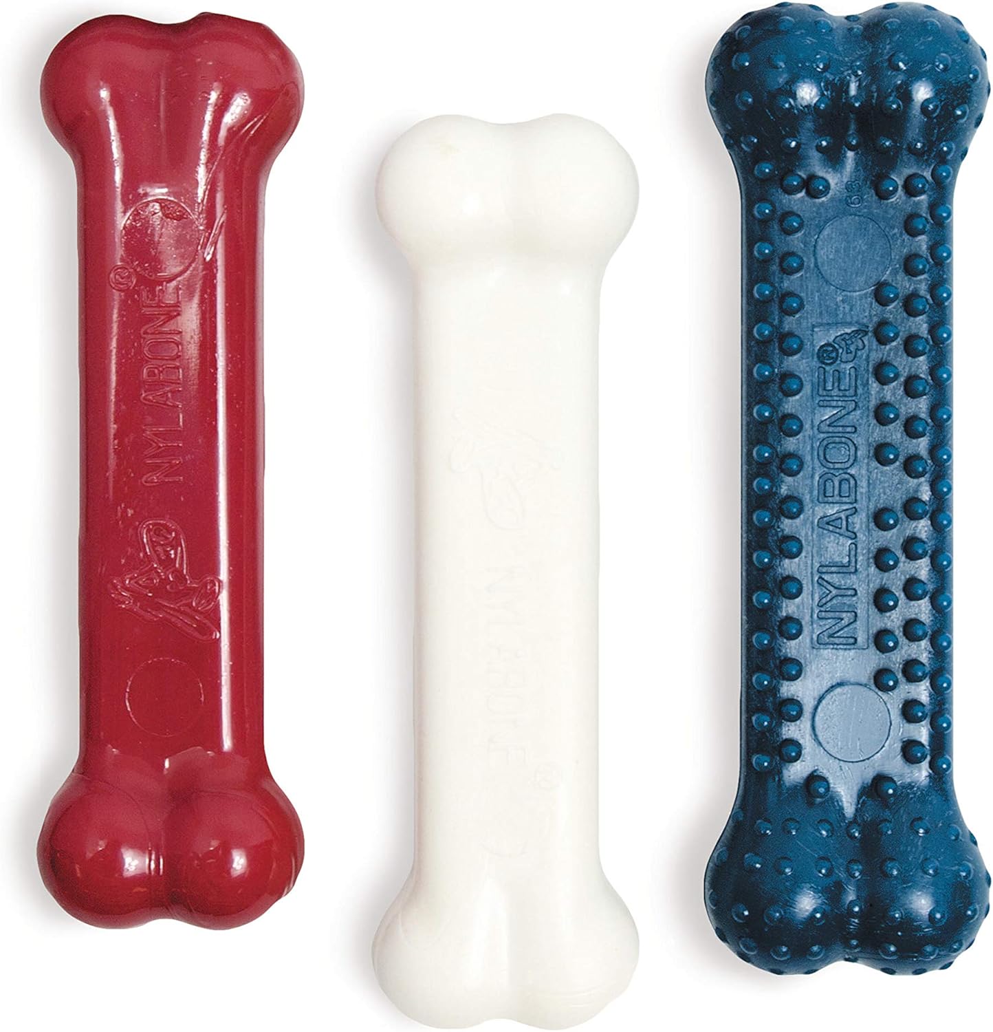 Nylabone Original Bone Power Chew Toy for Dogs, Durable Dog Toys for Aggressive Chewers, Peanut Butter Flavor, Small – Up to 25 Ibs, 3 Pack Nylabone Original Bone Power Chew Toy for Dogs, Durable Dog Toys for Aggressive Chewers, Peanut Butter Flavor, Small – Up to 25 Ibs, 3 Pack