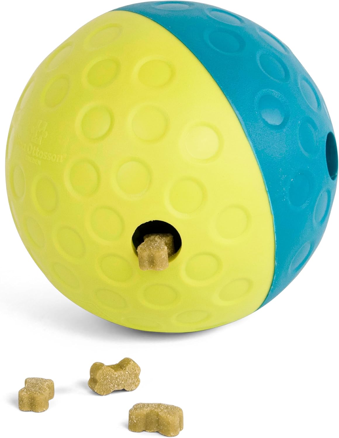 Outward Hound by Nina Ottosson Treat Tumble Interactive Puzzle Ball Dog Toy, Level 1 Beginner, Blue, Small (4.75″ Diameter) Outward Hound by Nina Ottosson Treat Tumble Interactive Puzzle Ball Dog Toy, Level 1 Beginner, Blue, Small (4.75″ Diameter)