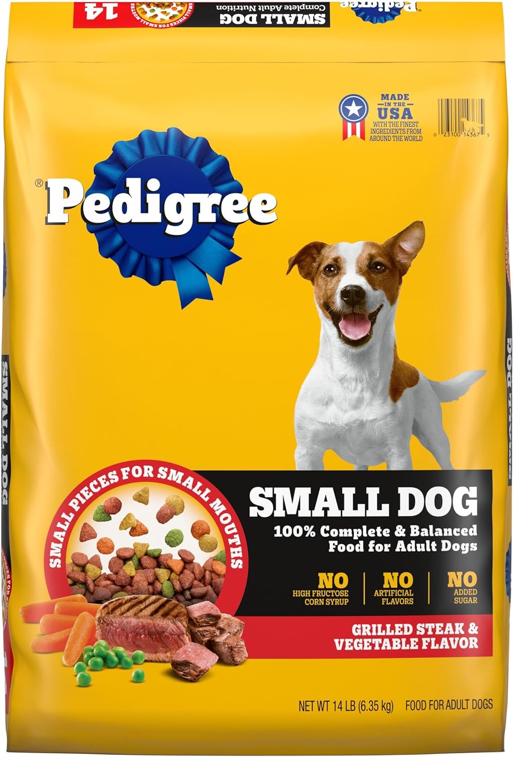 Pedigree Complete Nutrition Adult Small Dog Dry Dog Food, Grilled Steak & Vegetable Flavor, 14 lb. Bag Pedigree Complete Nutrition Adult Small Dog Dry Dog Food, Grilled Steak & Vegetable Flavor, 14 lb. Bag