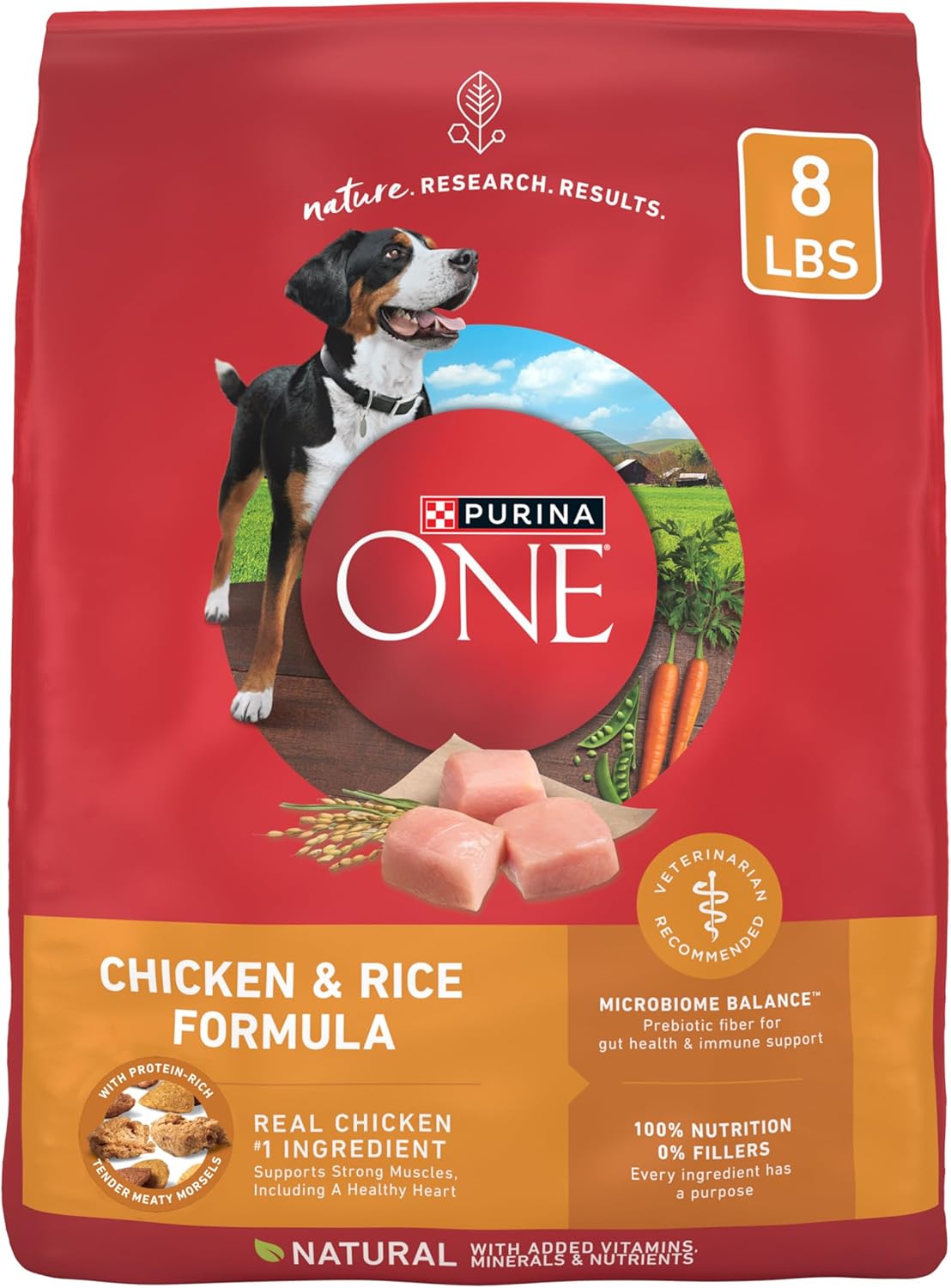 Purina ONE Chicken and Rice Formula Dry Dog Food – 8 lb. Bag Purina ONE Chicken and Rice Formula Dry Dog Food – 8 lb. Bag