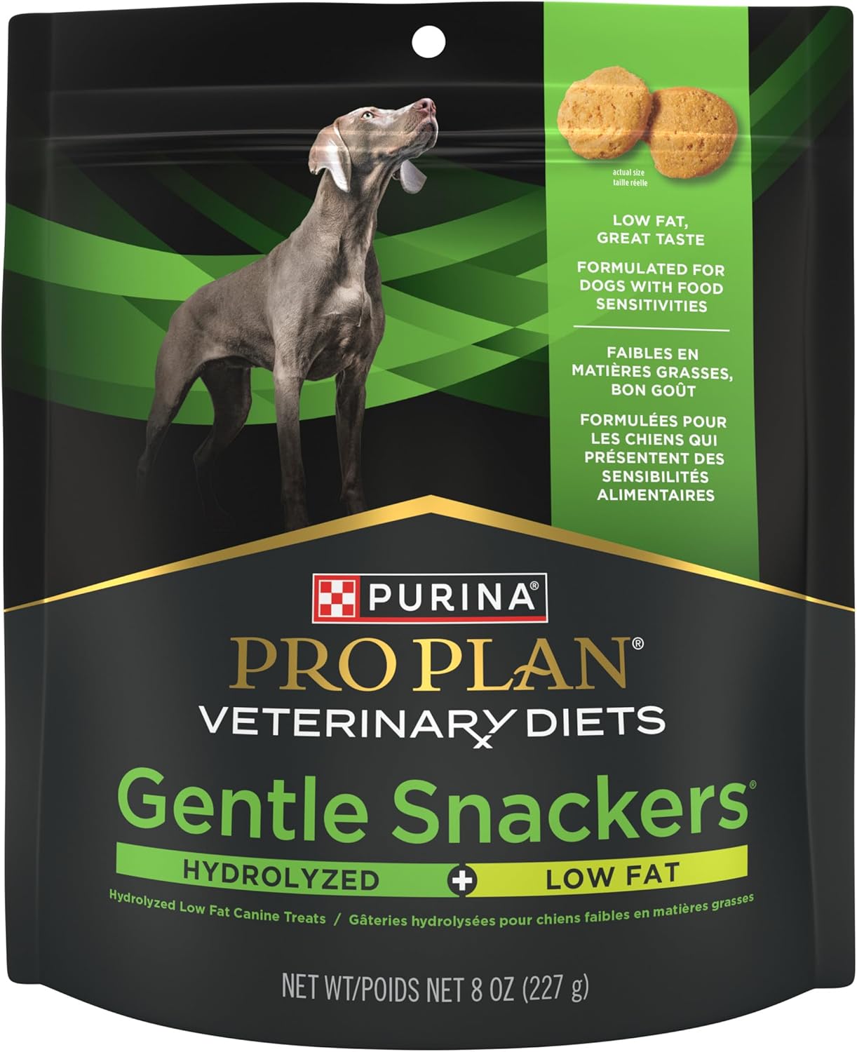 Purina Pro Plan Veterinary Diets Gentle Snackers Hydrolyzed Plus Low Fat Dog Treats – 8 oz. Pouch