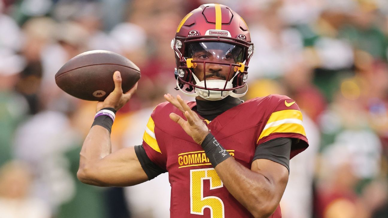 Sources – Commanders’ Jayden Daniels has knee injury, status iffy
