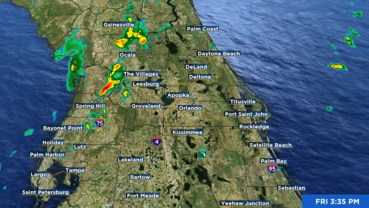 Strong storms moving though Central Florida