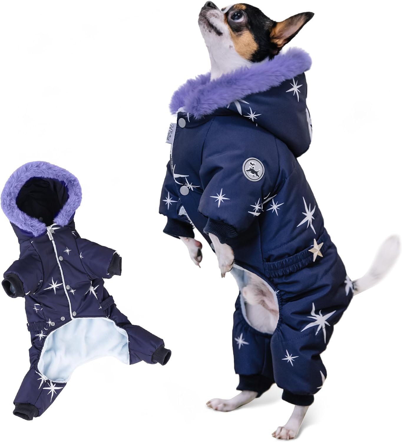 Waterproof Full Body Winter Jacket, Snow Snowsuit, Perfect for Cold Weather (XL: Chest 18.9”, Length 14.17”)
