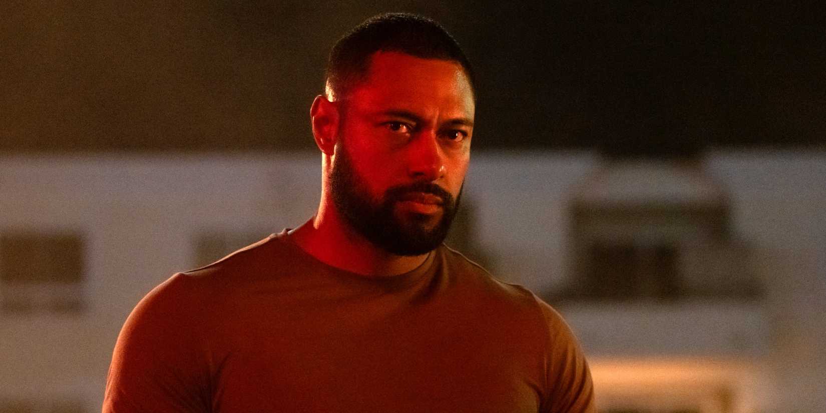 Uli Latukefu as Finau looking serious in Countdown