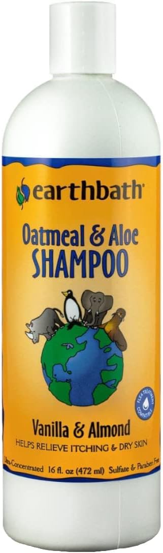earthbath, Oatmeal & Aloe Dog Shampoo – Oatmeal Shampoo for Dogs, Itchy, Dry Skin Relief, Dog Wash, Made in USA, Cruelty Free Pet Shampoos – Vanilla & Almond, 16 Oz (1 Pack) earthbath, Oatmeal & Aloe Dog Shampoo – Oatmeal Shampoo for Dogs, Itchy, Dry Skin Relief, Dog Wash, Made in USA, Cruelty Free Pet Shampoos – Vanilla & Almond, 16 Oz (1 Pack)