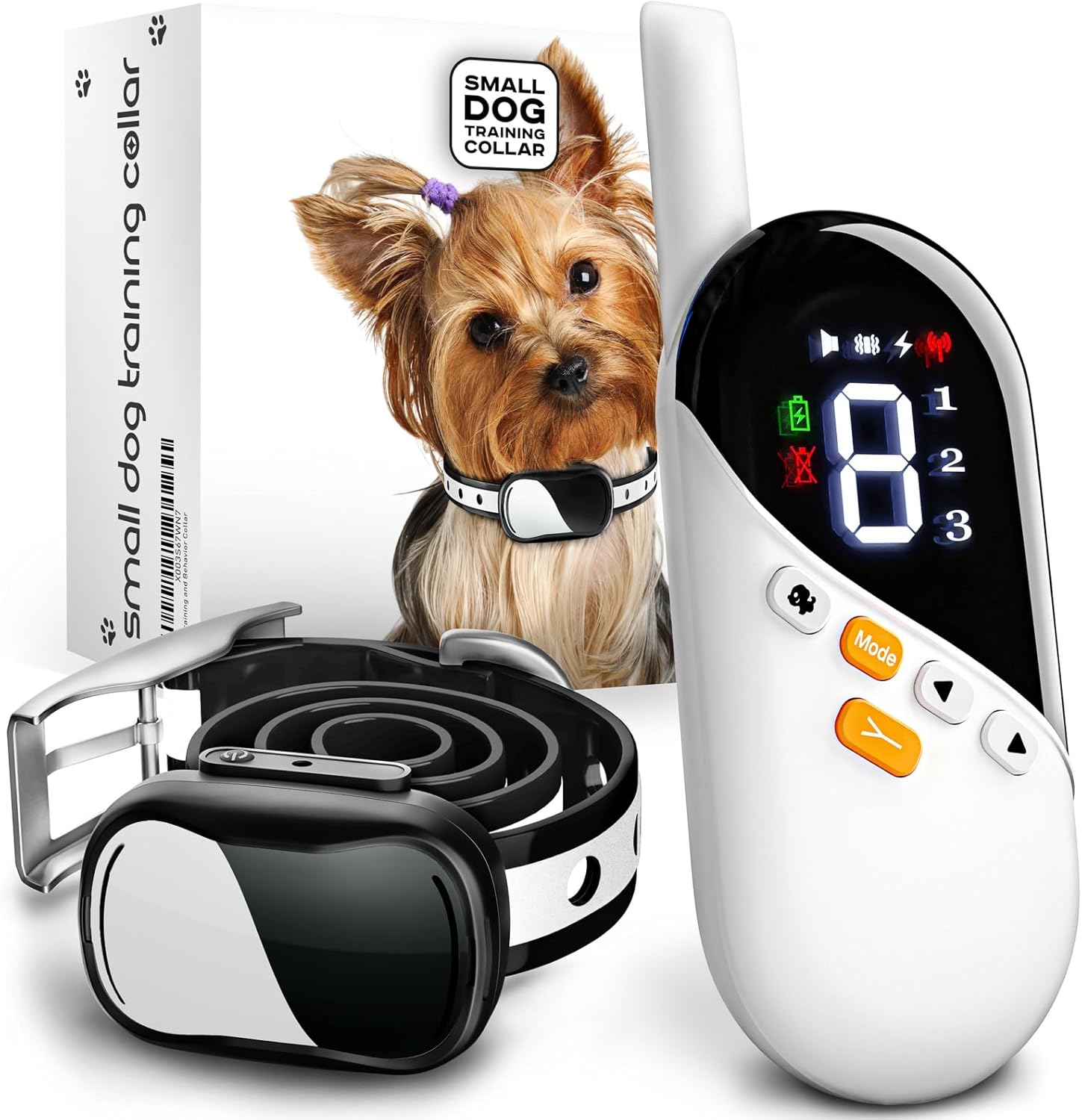 Extra Small Size Dog Shock Collar for Training Small Dogs 5-15lbs with Remote – Waterproof and 1000 Ft Range