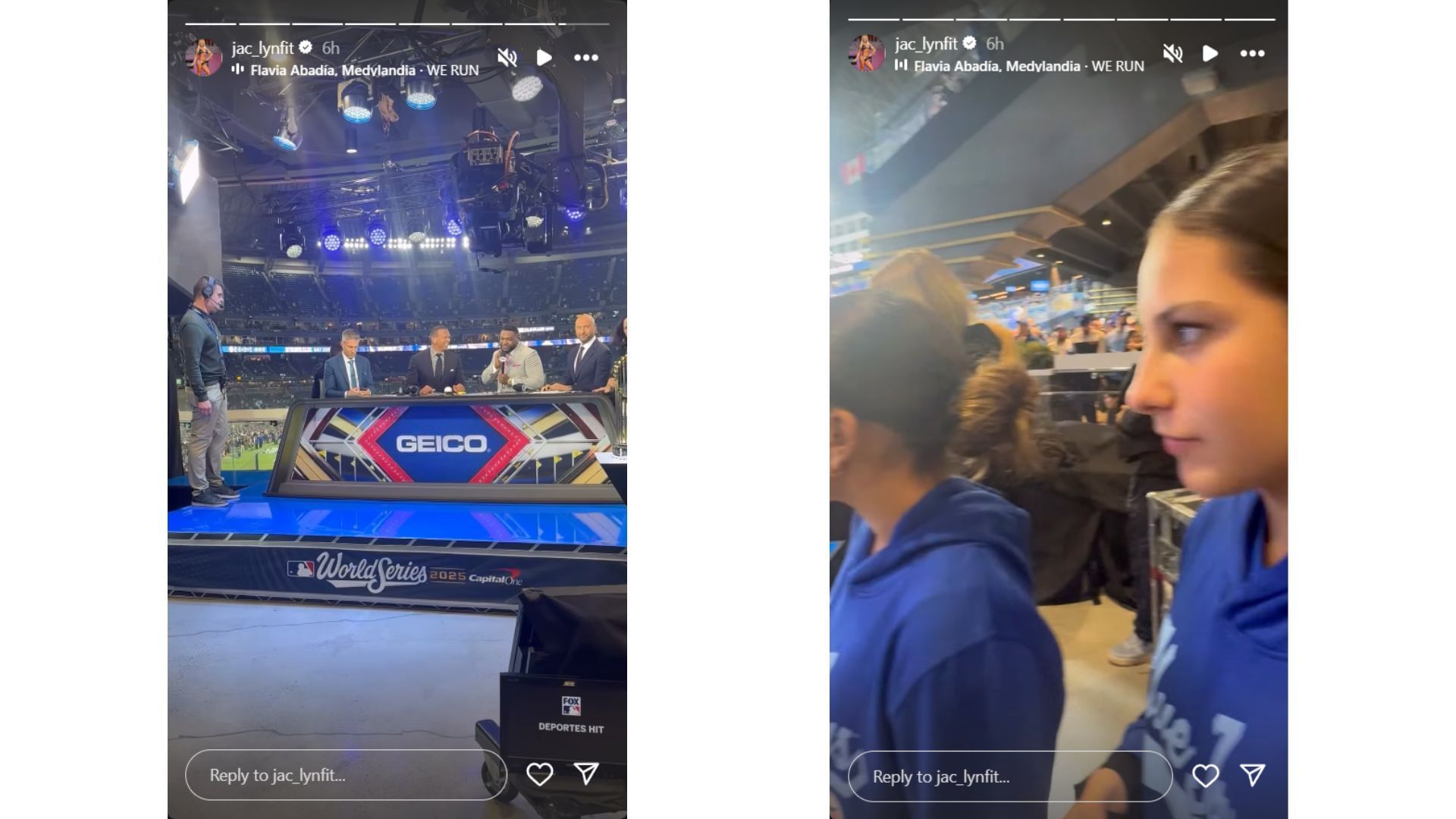 Jaclyn Cordeiro's Instagram Story featuring Alex Rodriguez (Source: Instagram @jac_lynfit)