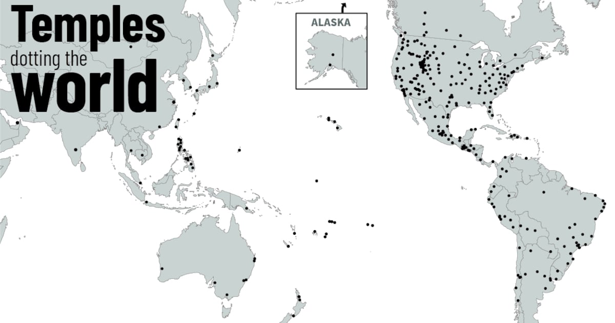 6 maps show the worldwide locations of the Church’s 382 temples – Church News