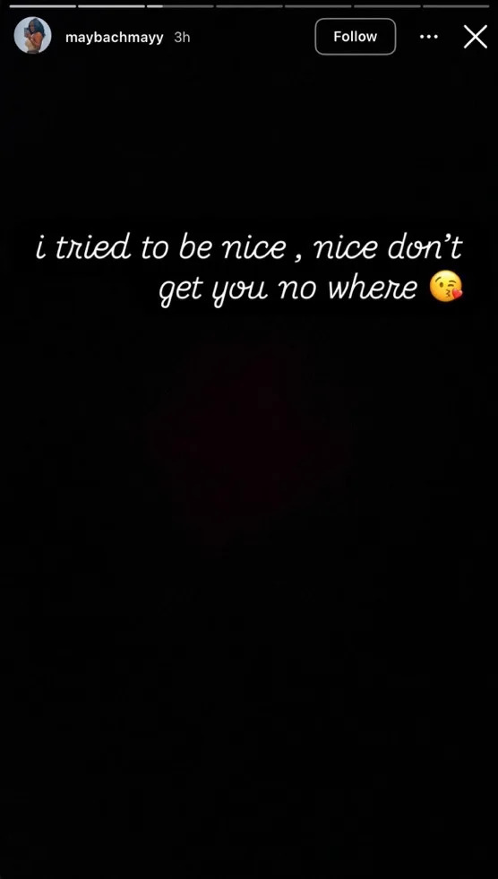 Maybach Mayy's Instagram Story