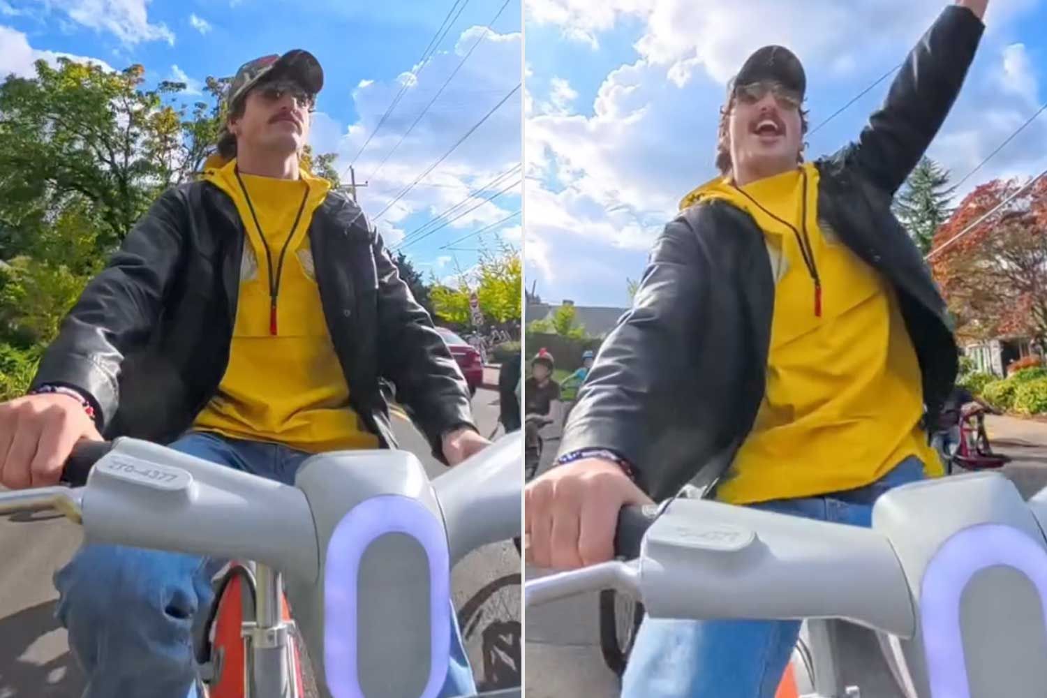 Benson Boone Joins Elementary School Kids on Their ‘Bike Bus’ Commute in Portland, Ore.