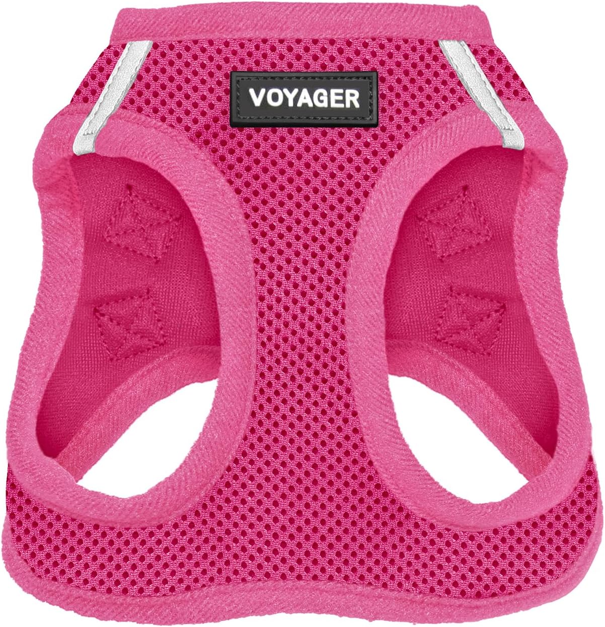 Best Pet Supplies Voyager Step-in Air Harness – All Weather Mesh, Reflective, No Pull Harness for Dogs, Cats – Secure with Hook & Loop Fastener, Buckle, Double D-Rings – Fuchsia, S