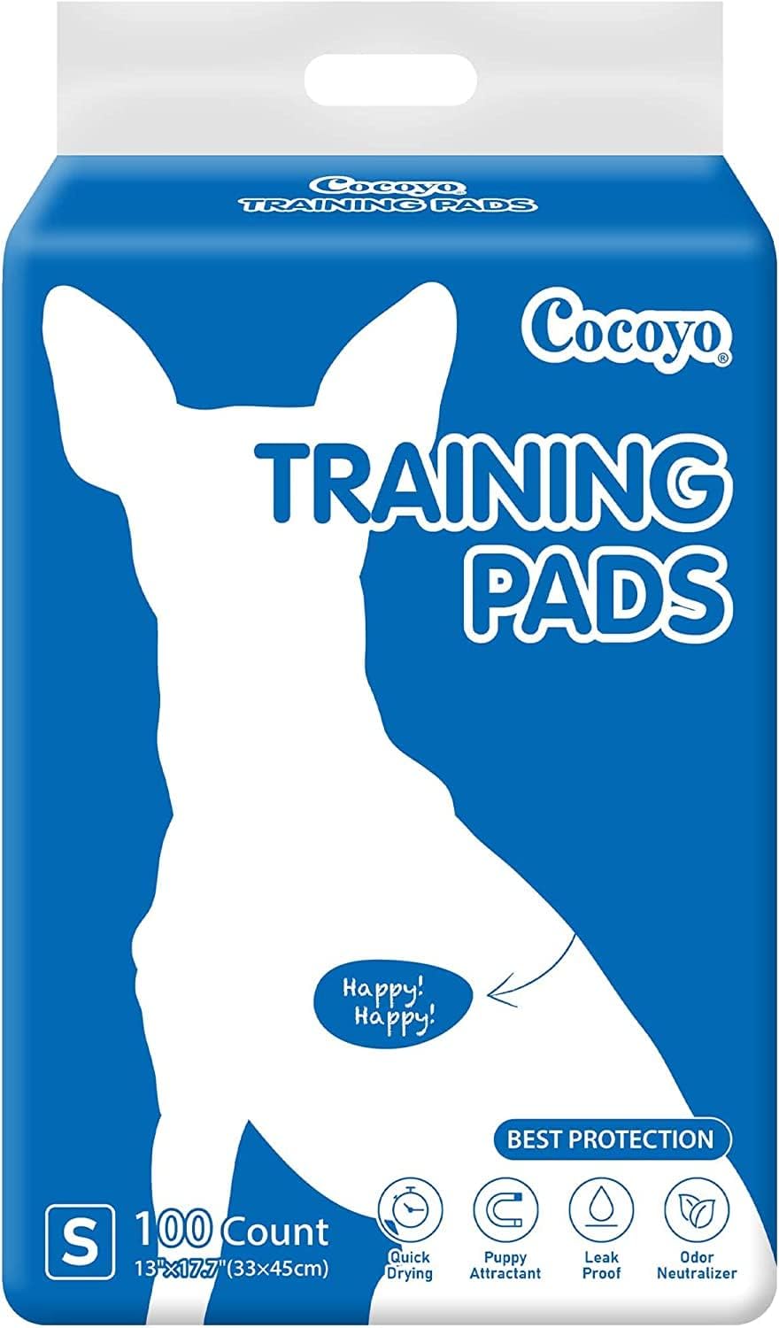 COCOYO Best Value Training Pads 100 Count 13“ by 17.7”| Dog Pee Pads | Super Absorbent Puppy Pads,Blue COCOYO Best Value Training Pads 100 Count 13“ by 17.7”| Dog Pee Pads | Super Absorbent Puppy Pads,Blue